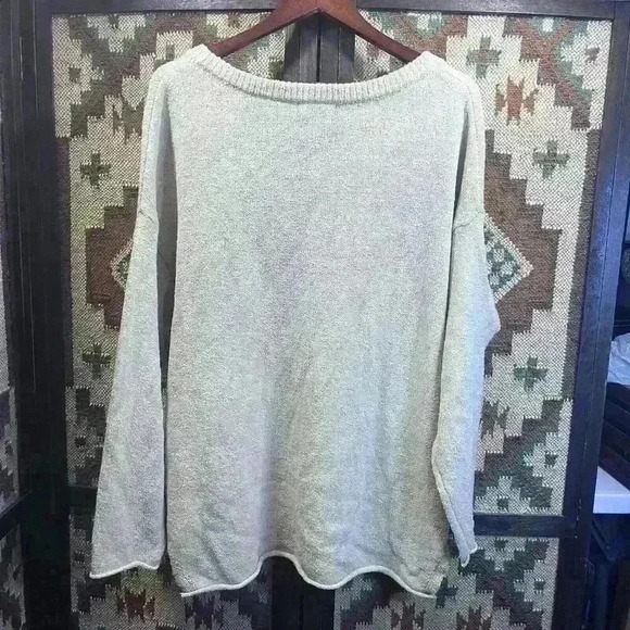 Lush Sweater Tunic Oversized Beige Woman’s Size Large - Picture 2 of 5